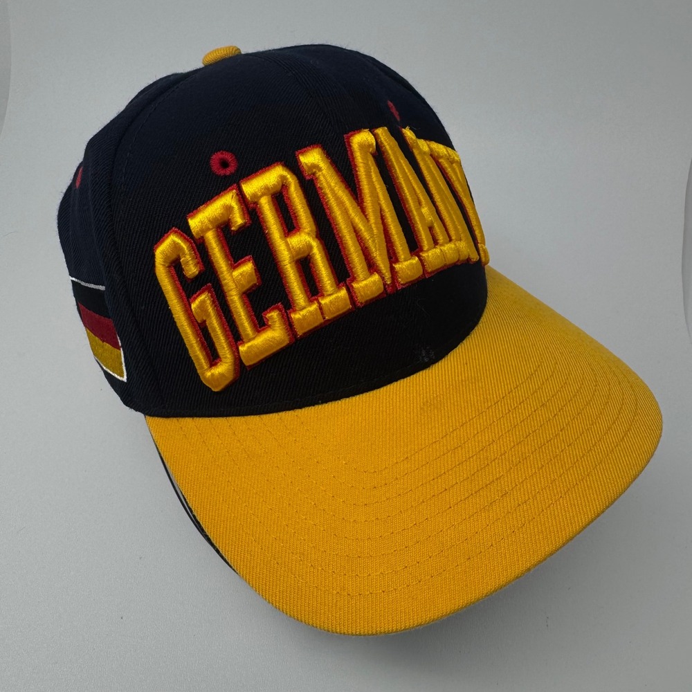 Germany Zephyr Snapback Hat Mens Navy Blue Yellow Wool Blend Flag Z-Hat Cap